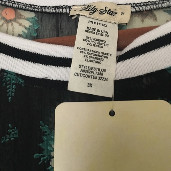 Daisy Print Raglan Top - Picture 2 of 3